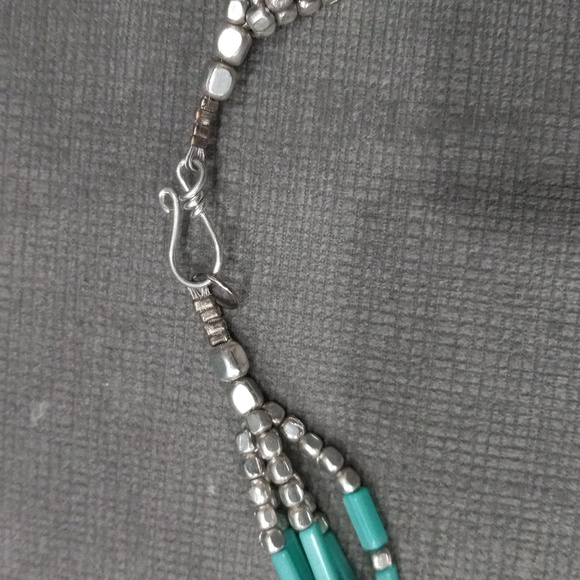 Handmade Tibetan Style Necklace  Women's Beaded Necklace Turquoise - Picture 5 of 12